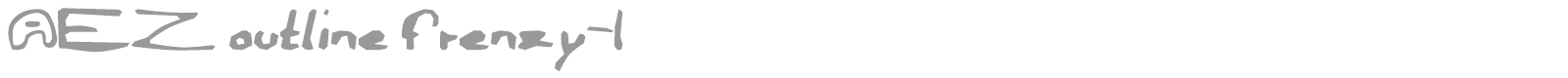 AEZ outline frenzy-1 font preview